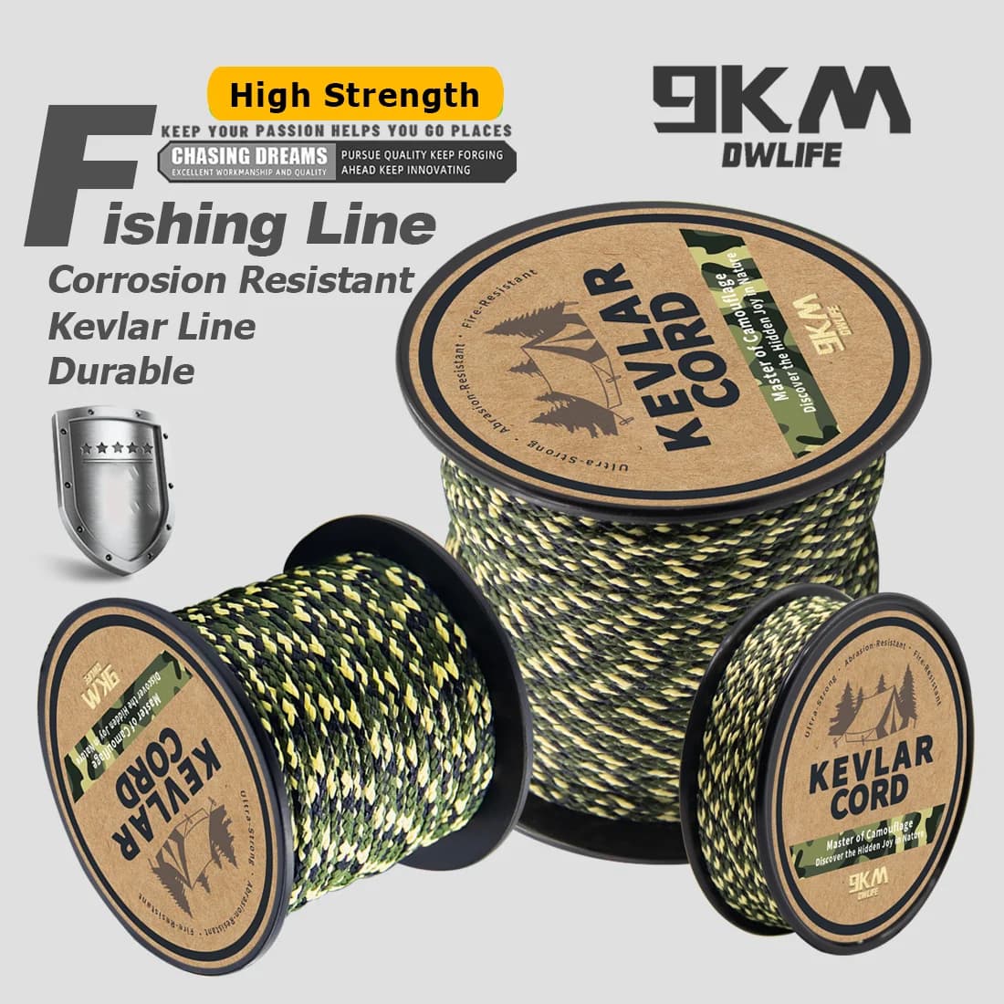 Dây dù Kevlar bện chịu lực cao cho dây câu