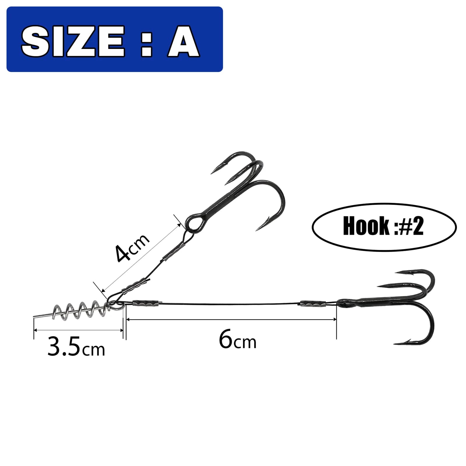 Lưỡi câu ba chấu Pike Stinger Rig cho mồi mềm