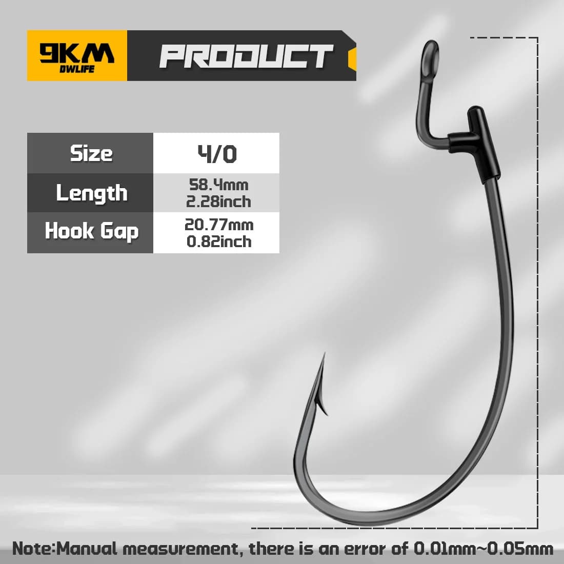 Bộ 10 Móc Câu Lure Giun EWG Kèm Đệm Silicon